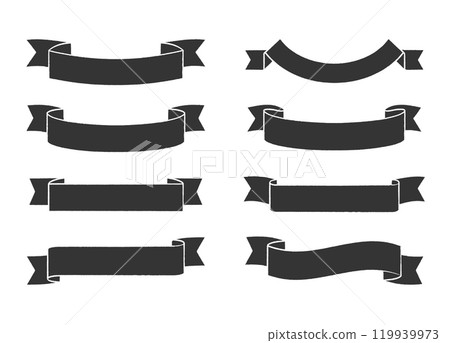 Hand Drawn Ribbons Hand Drawn Ribbons 119939973