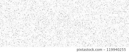 Black dotted noise grid texture. Comic pixel grain pattern. Polka dot particle wallpaper. Irregular grain overlay backdrop. Grunge net speckle effect. Vector stippling halftone background 119940255