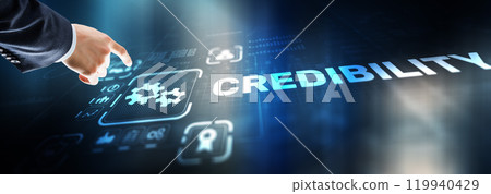 Credibility improvement. Modern business solution concept Credibility improvement. Modern business solution concept 119940429