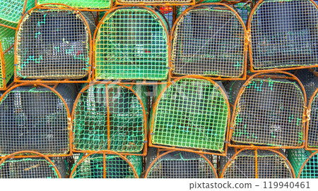 Seafood Pots, Cudillero, Spain 119940461