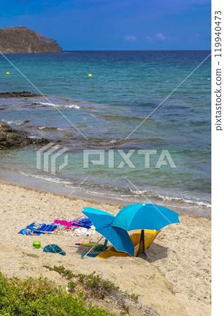 Beach of La Isleta del Moro, Cabo de Gata-Nijar Natural Park, Spain 119940473