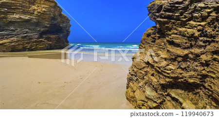 Beach of the Cathedrals Natural Monument, Spain Beach of the Cathedrals Natural Monument, Spain 119940673