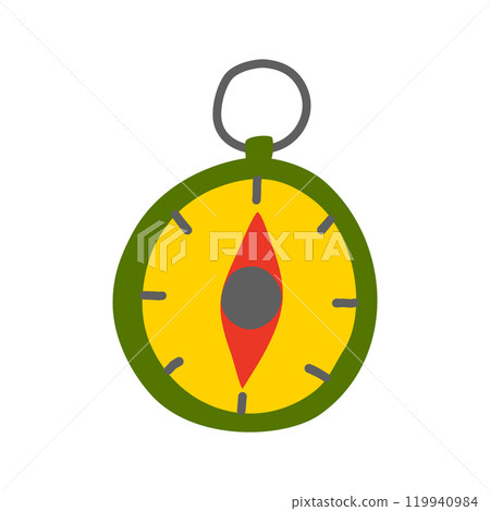 Colorful cartoon compass illustration on a white background for navigation concepts Colorful cartoon compass illustration on a white background for navigation concepts 119940984