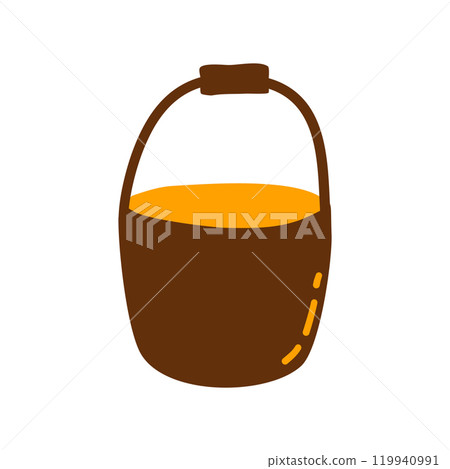 brown pot simple vector design on white background 119940991