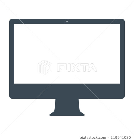 computer monitor icon in glyph design style isolated on white background. black display symbol. vector illustration computer monitor icon in glyph design style isolated on white background. black display symbol. vector illustration 119941020