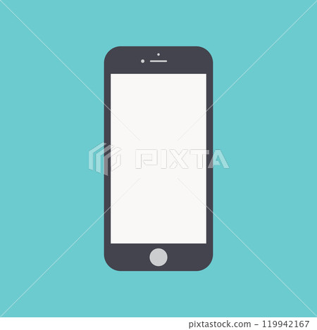 smartphone icon in the style flat design isolated on blue background. vector illustration 119942167
