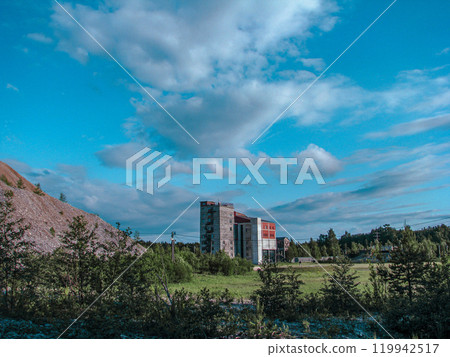 Mining museum landscape with mountain 119942517