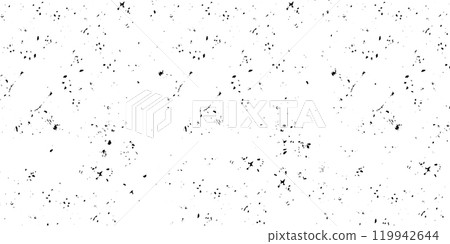 Vector illustration of grainy black texture on white. Noise effect on paper. Sand and scratches pattern seamless 119942644