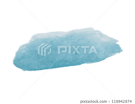 Blue watercolor blot background. Brush stroke abstract shape 119942874