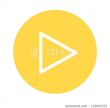 Simple yellow play button 119943101