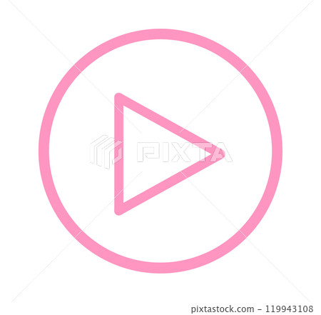 Simple pink play button Simple pink play button 119943108