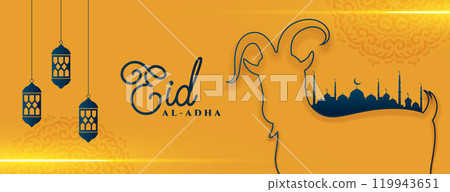 eid al adha islamic festival banner design eid al adha islamic festival banner design 119943651