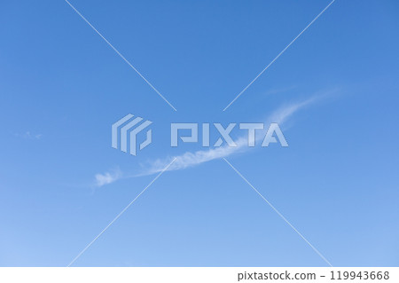 blue sky, white thin cloud in the sky 119943668