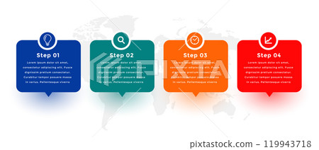 four steps professional infographic design 119943718