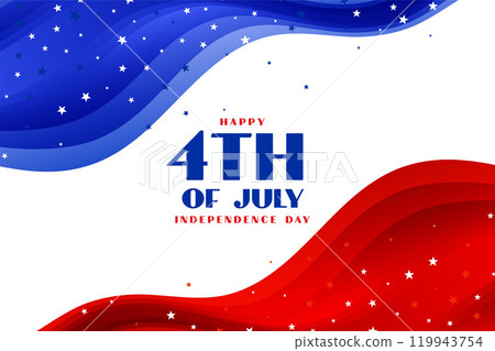 4th of july wave style american holiday background 119943754