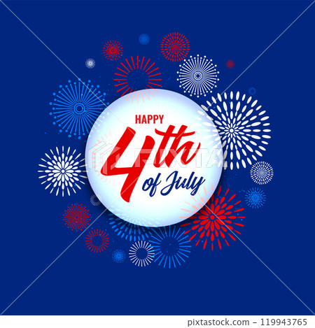 4th of july independence day fireworks background 119943765