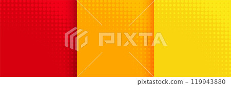 abstract halftone background set in red orange and yellow color 119943880