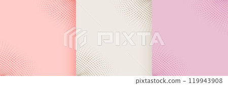 nice pastel colors halftone background set 119943908