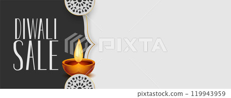 happy diwali sale banner with text space happy diwali sale banner with text space 119943959