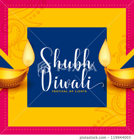 shubh deepawali festival background with diya lamp shubh deepawali festival background with diya lamp 119944003