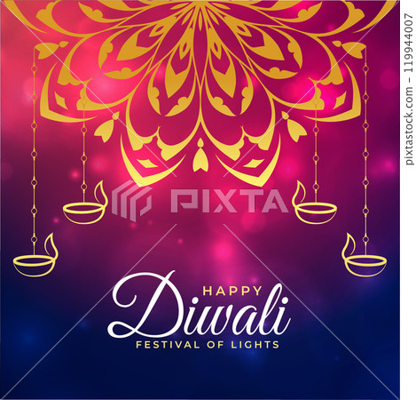 indian mandala style happy diwali card design indian mandala style happy diwali card design 119944007
