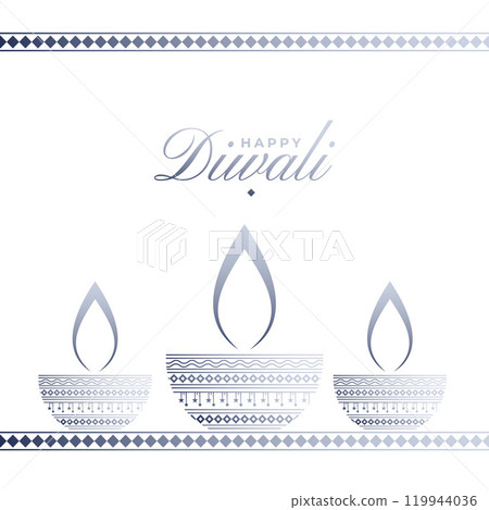 clean happy diwali elegant card design 119944036