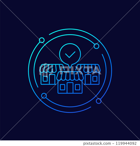 franchise icon in linear design franchise icon in linear design 119944092