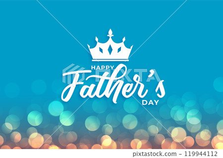 beautiful happy fathers day bokeh background 119944112