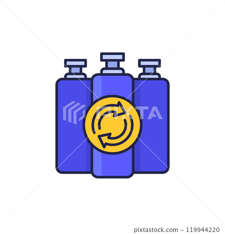 refill gas tanks icon with outline refill gas tanks icon with outline 119944220
