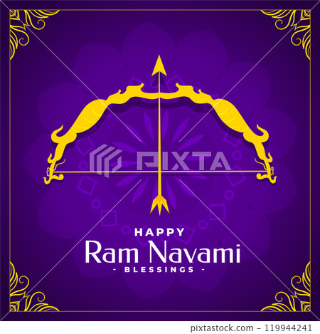 ram navami bow and arrow concept card design 119944241