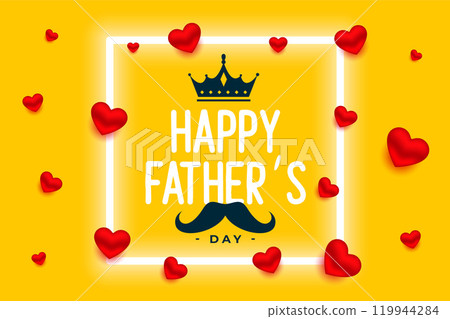 nice happy fathers day yellow background 119944284