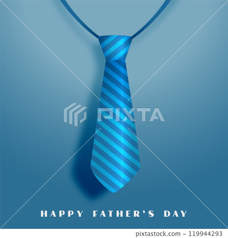 happy fathers day blue tie background 119944293