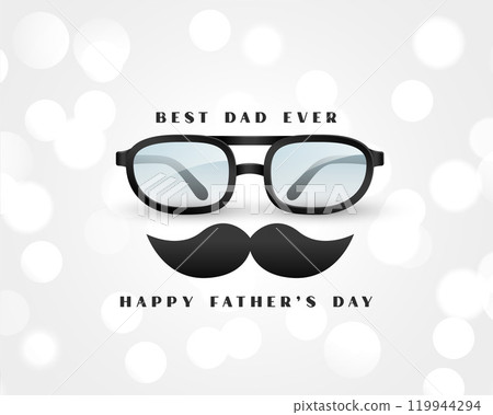 realistic happy fathers day card on white bokeh background realistic happy fathers day card on white bokeh background 119944294
