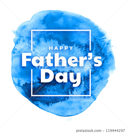 happy fathers day watercolor greeting 119944297
