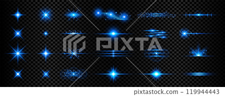 sparkle blue transparent light effect lens flare background 119944443