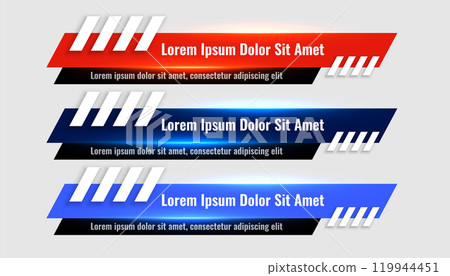 geometric lower third banners template 119944451