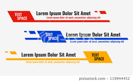 flat style modern lower third template design 119944452