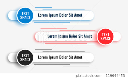 clean lower third template in circular style 119944453