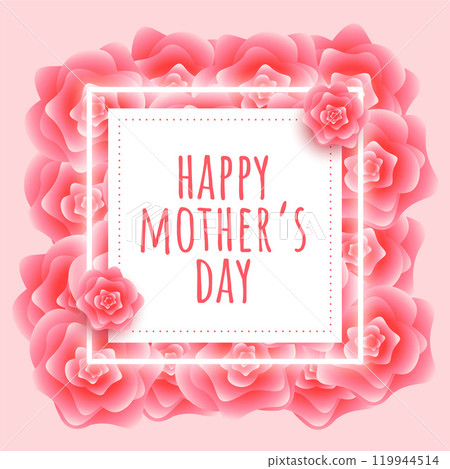 happy mothers day flower greeting background 119944514