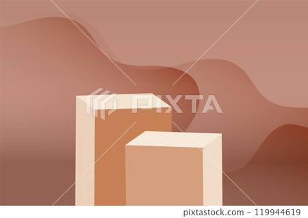 product display with two platform background 119944619