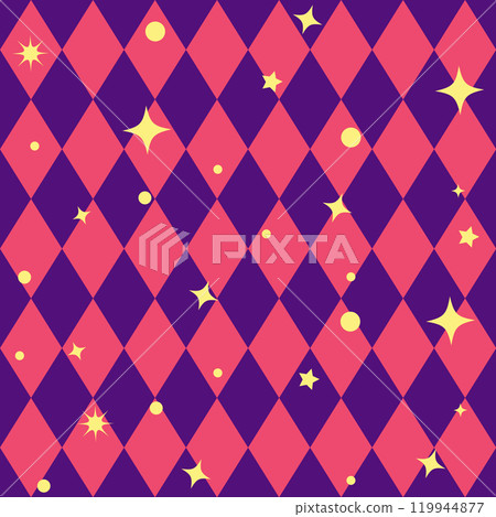 Wonderland pattern elements rabbit, Cheshire cat, flamingo cards hat cup and mushrooms and clock. 119944877