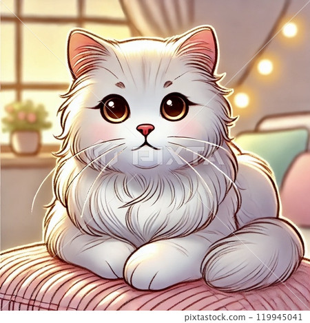 Sitting cat 119945041