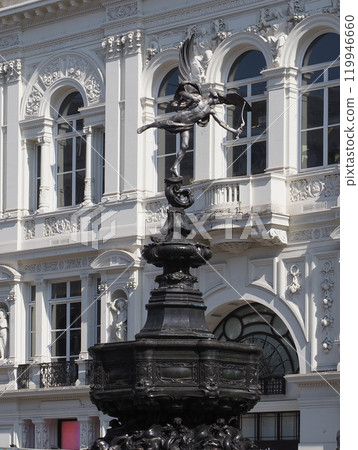 Eros statue at Piccadilly Circus in London Eros statue at Piccadilly Circus in London 119946660