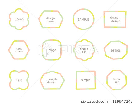 Set of loose frames Frame Background Decoration Title Cute Simple Soft Material Color 119947243