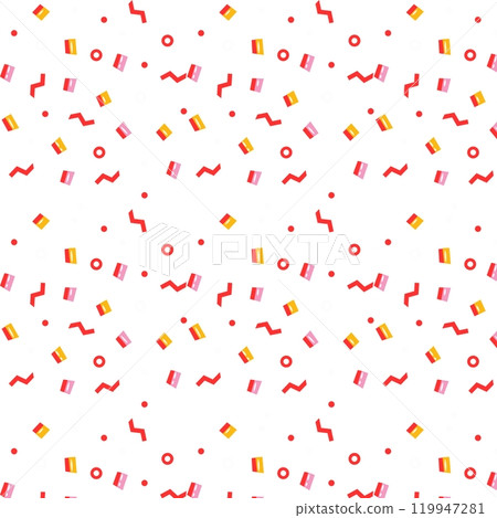 red confetti on white background 119947281