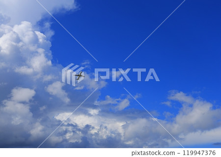blue sky and white clouds 119947376