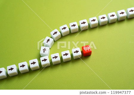 Anticipate the problem and take timely measures to bypass the obstacle. Reacting in time to the approaching crisis. Planning concept and a look into the future. 119947377