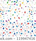 colorful star confetti on white background 119947416