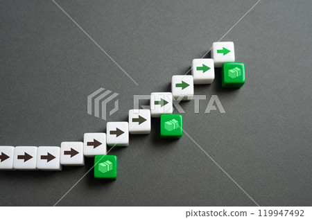 Investments trigger growth. Business and economics. Salary increase. Promotion at work. Infusions into the economy. Investments trigger growth. Business and economics. Salary increase. Promotion at work. Infusions into the economy. 119947492