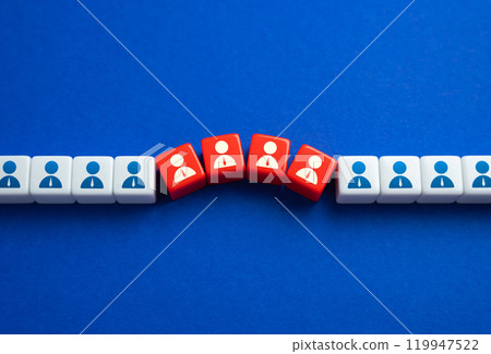 Overstaffing. Bloated staffing. Dismissal or transfer of some employees to other job positions. Optimize costs and increase efficiency. 119947522